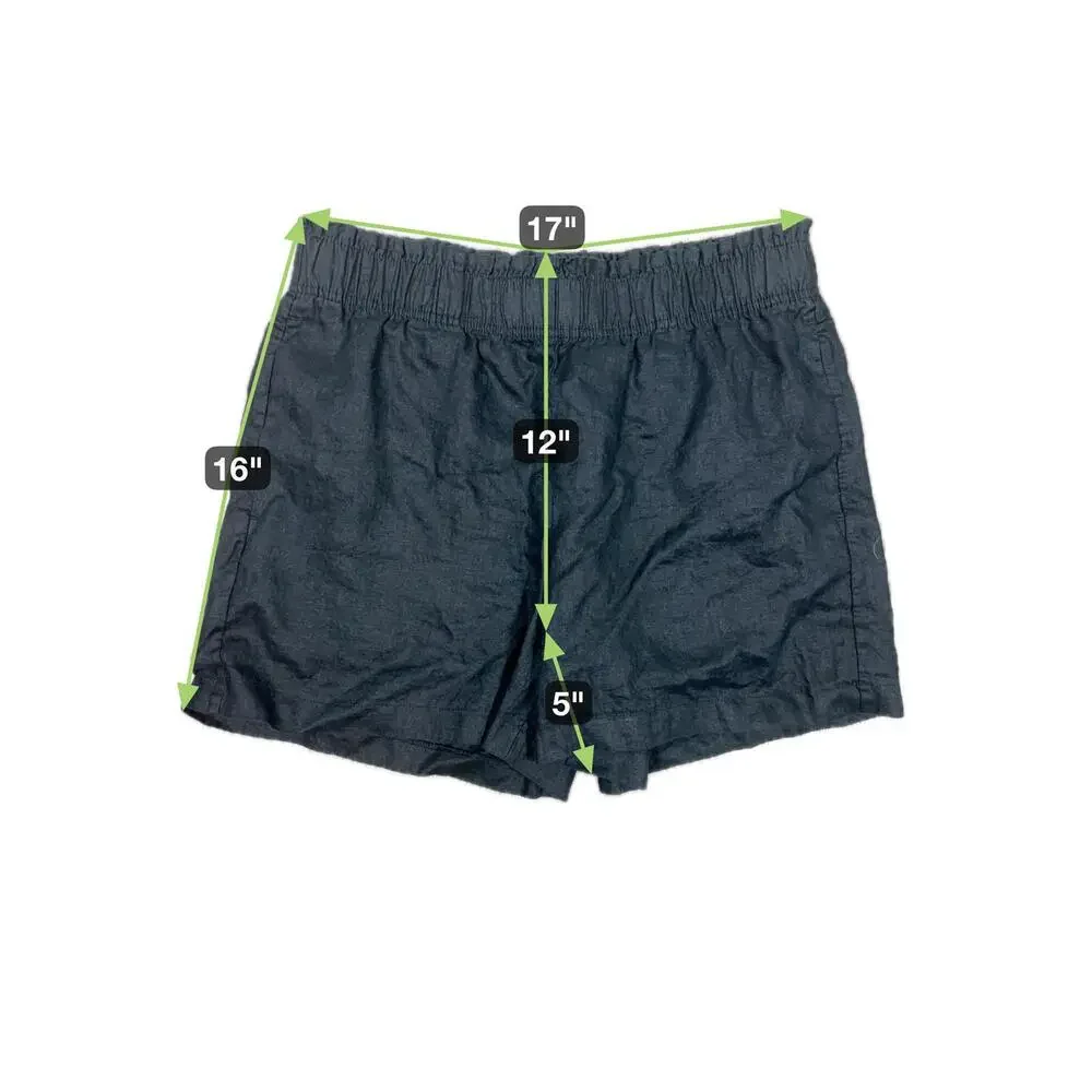 Quince Black Linen Shorts with Pockets and Elastic Waist‎ - Picture 5 of 5